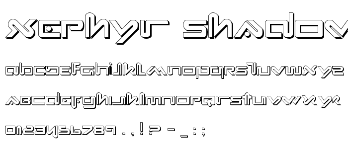Xephyr Shadow font
